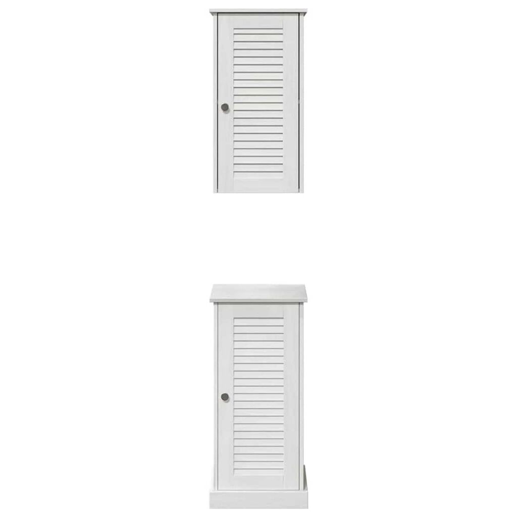 vidaXL Σετ Επίπλων Μπάνιου με ράφι 2 pcs Λευκό αντικέ 37 x 34 x 80 εκ