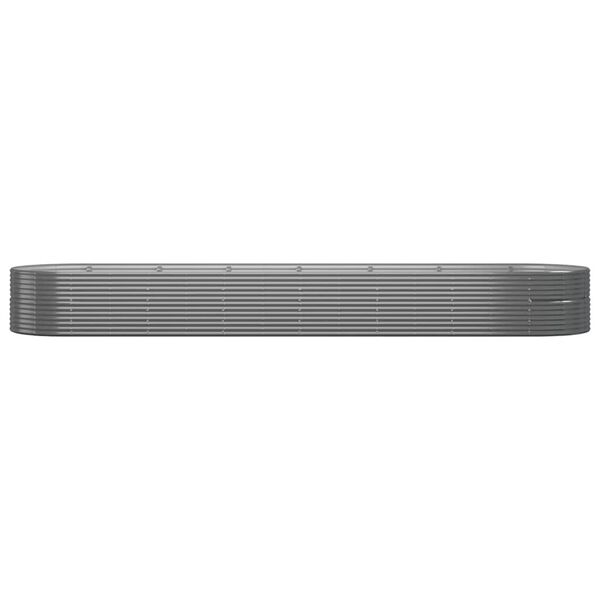 vidaXL Ζαρντινιέρα Γκρι 584x140x68 εκ. Ατσάλι με Ηλεκτρ. Βαφή Πούδρας