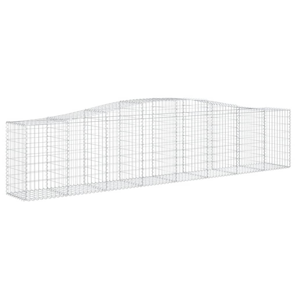 vidaXL Συρματοκιβώτια Τοξωτά 3 τεμ. 400x50x80/100 εκ. Γαλβαν. Ατσάλι