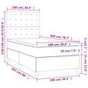 vidaXL Κρεβάτι Boxspring με Στρώμα & LED Σκ. Μπλε 100x200εκ. Βελούδινο