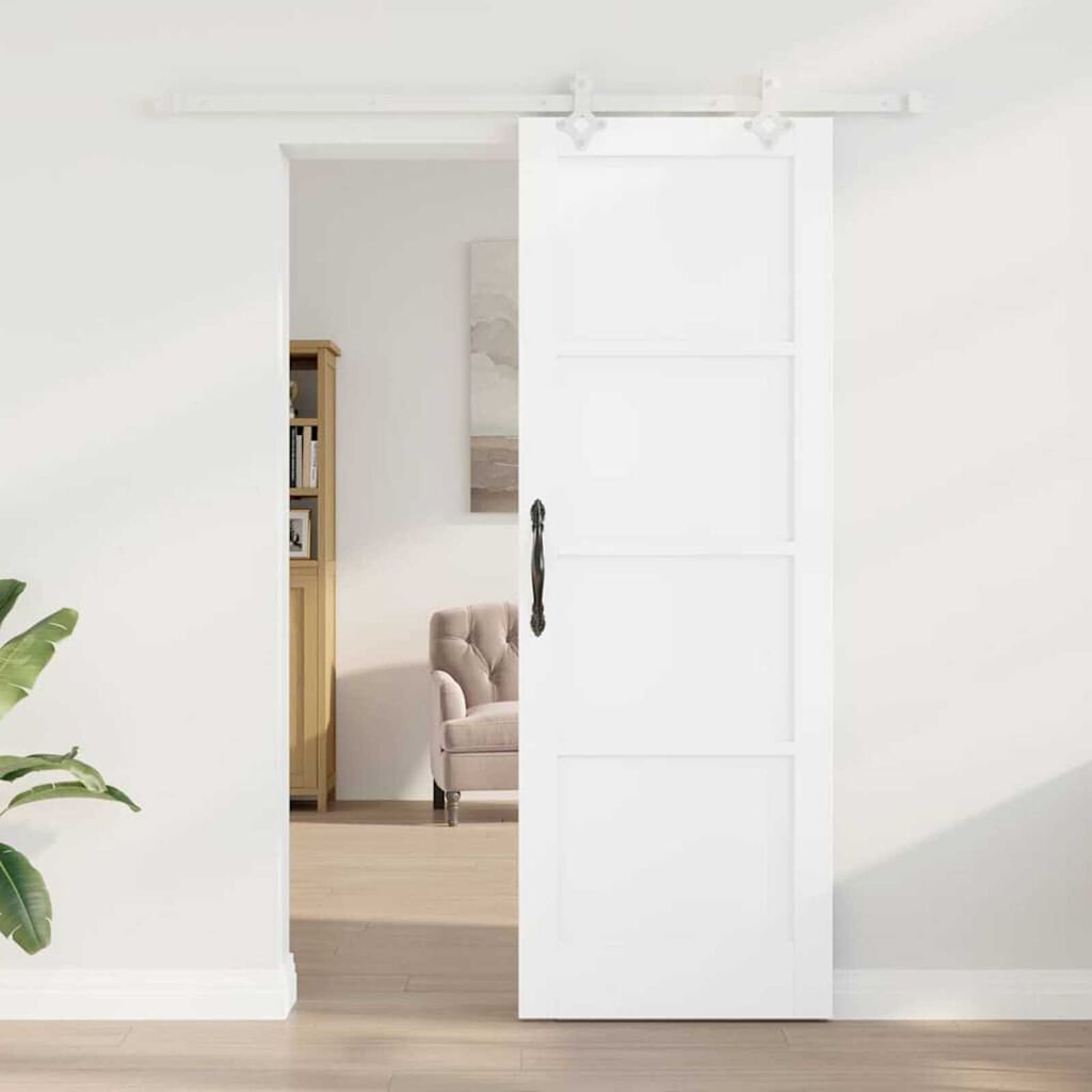 vidaXL Συρόμενη Πόρτα Λευκό 73.5 x 211 εκ
