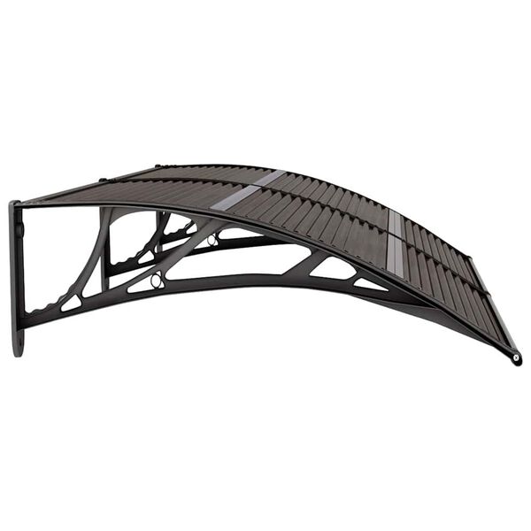 vidaXL Στέγαστρο Πόρτας Μαύρο 150x75 εκ. από Πολυκαρβονικό