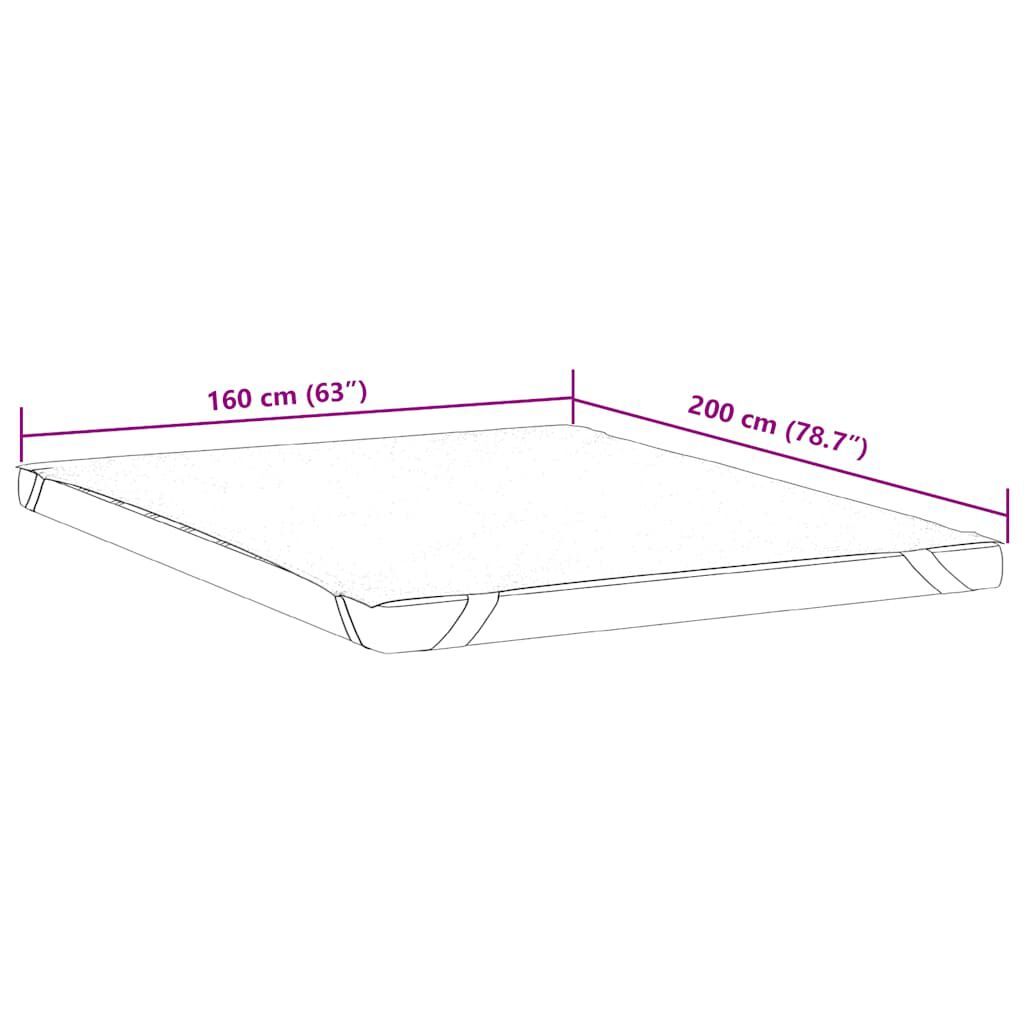 vidaXL Προστατευτικό στρώματος Λευκό 160x200 εκ. Αδιάβροχο
