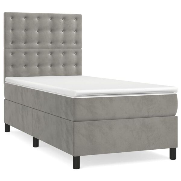 vidaXL &Kappa;&rho;&epsilon;&beta;ά&tau;&iota; Boxspring &mu;&epsilon; &Sigma;&tau;&rho;ώ&mu;&alpha; &Alpha;&nu;&omicron;&iota;&chi;&tau;ό &Gamma;&kappa;&rho;&iota; 90x190 &epsilon;&kappa;. &Beta;&epsilon;&lambda;&omicron;ύ&delta;&iota;&nu;&omicron;