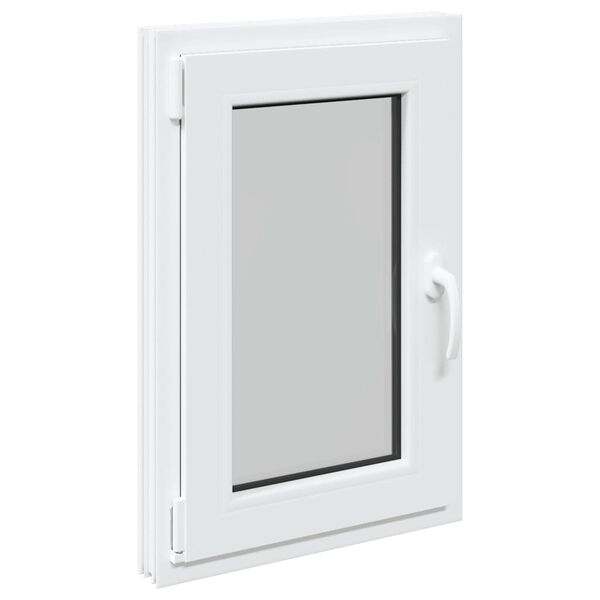 vidaXL Παράθυρο Υπογείου "RISOR" 50x75 εκ. Ανακλινόμενο & Περιστρεφόμενο DIN Αριστερά Λευκό