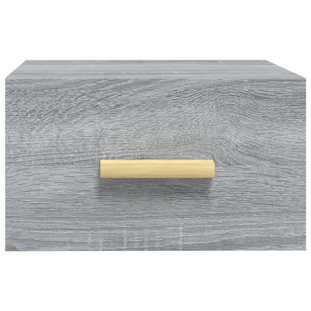 vidaXL Κομοδίνα Επιτοίχια Γκρι Sonoma 35 x 35 x 20 εκ.