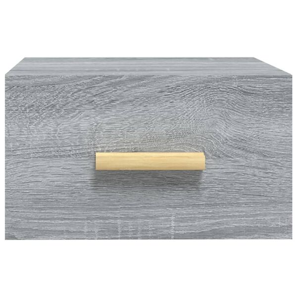 vidaXL Κομοδίνα Επιτοίχια Γκρι Sonoma 35 x 35 x 20 εκ.