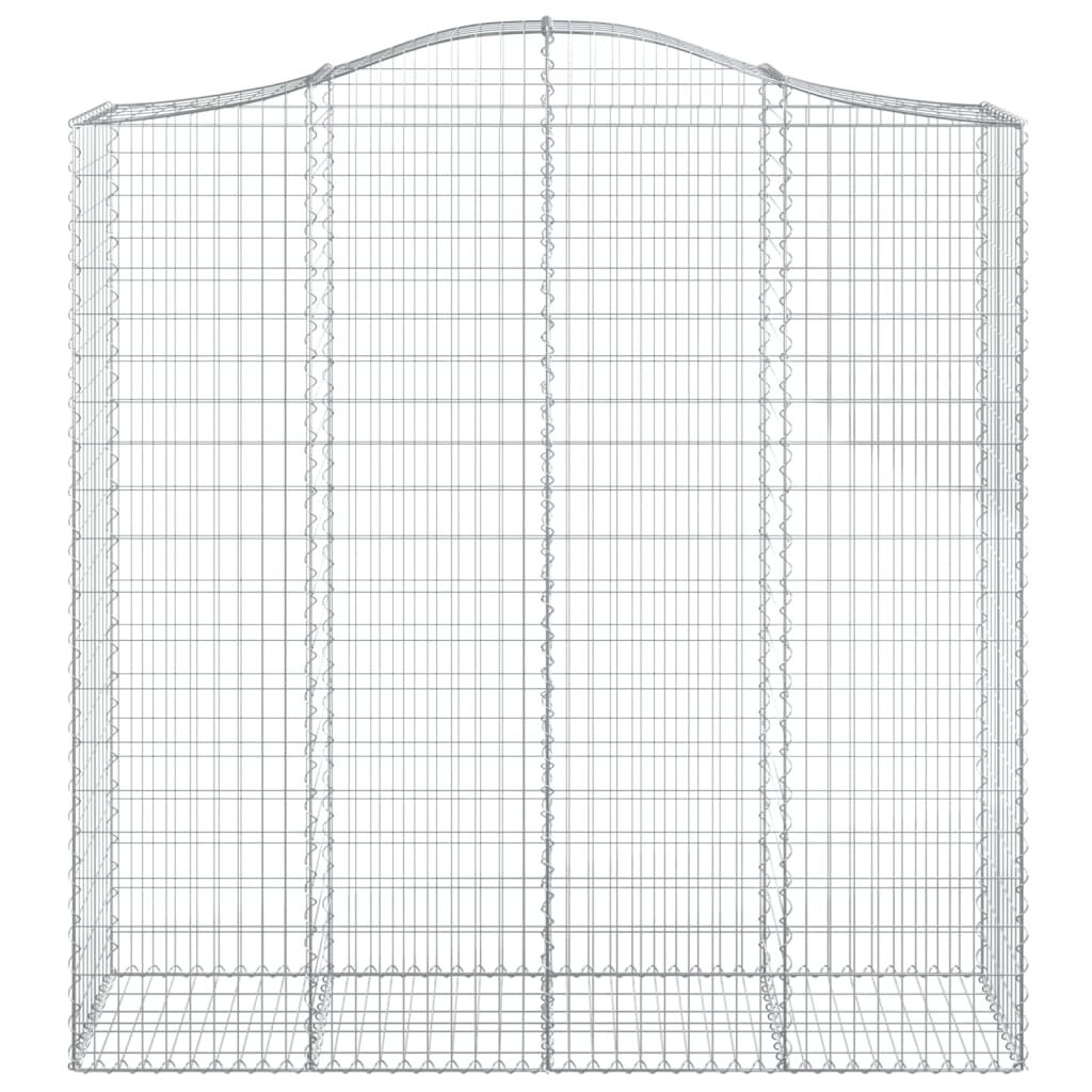 vidaXL Συρματοκιβώτια Τοξωτά 6 τεμ. 200x50x200/220 εκ. Γαλβαν. Ατσάλι