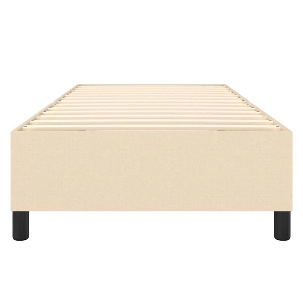 vidaXL Πλαίσιο κρεβατιού χωρίς στρώμα Κρέμα 80x200 cm Ύφασμα
