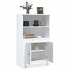 vidaXL Ντουλάπι Γυαλ. Λευκό 60x35,5x103,5 εκ. από Επεξεργασμένο Ξύλο