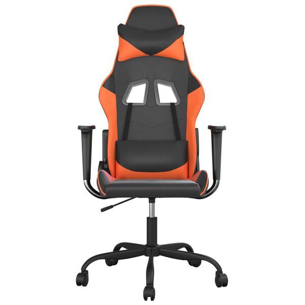 vidaXL Καρέκλα Gaming Μαύρο/Πορτοκαλί Συνθετικό Δέρμα