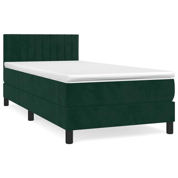 vidaXL &Kappa;&rho;&epsilon;&beta;ά&tau;&iota; Boxspring &mu;&epsilon; &Sigma;&tau;&rho;ώ&mu;&alpha; &Sigma;&kappa;&omicron;ύ&rho;&omicron; &Pi;&rho;ά&sigma;&iota;&nu;&omicron; 90x190 &epsilon;&kappa;. &Beta;&epsilon;&lambda;&omicron;ύ&delta;&iota;&nu;&omicron;