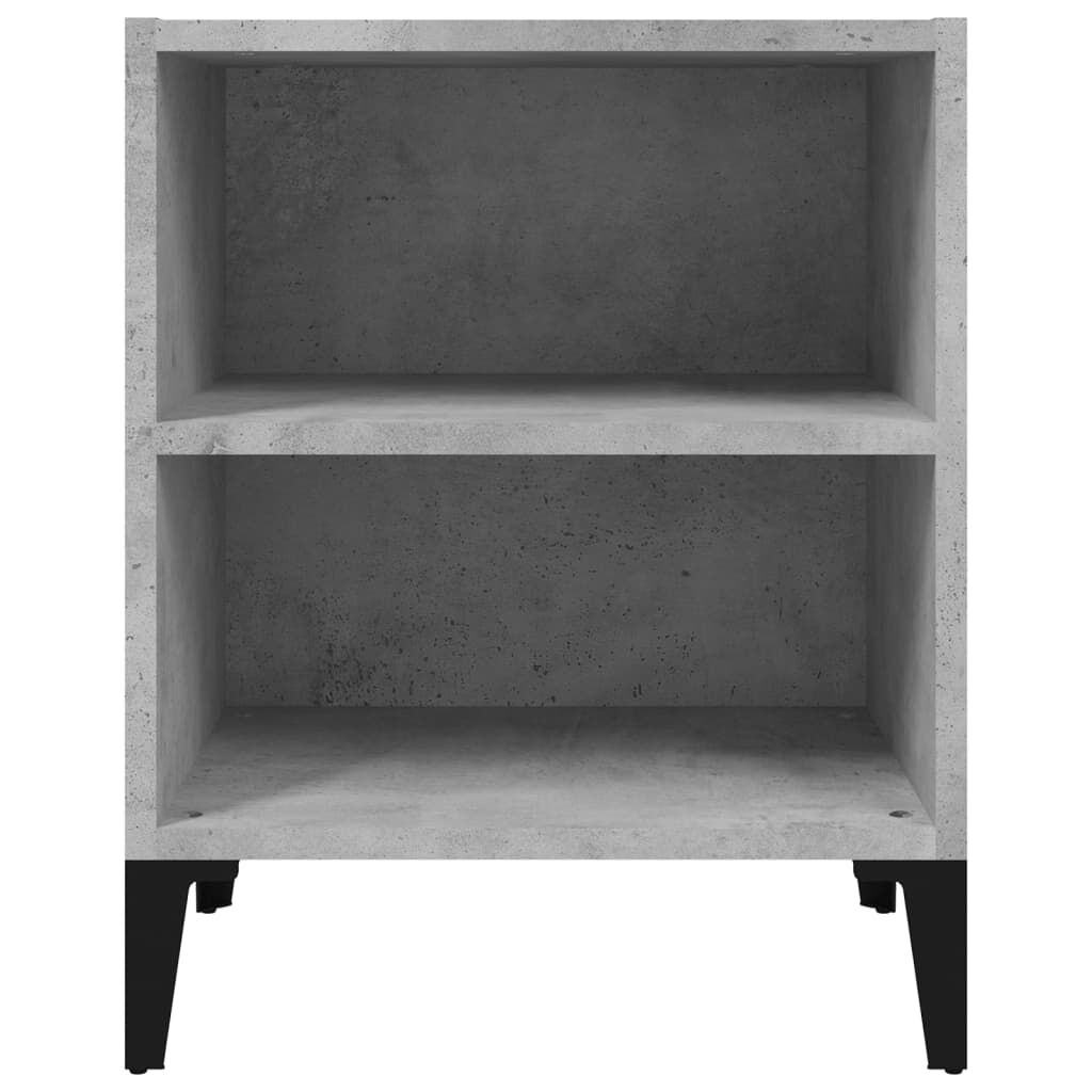 vidaXL Κομοδίνo Γκρι Σκυροδέματος 40 x 30 x 50 εκ. με Μεταλλικά Πόδια