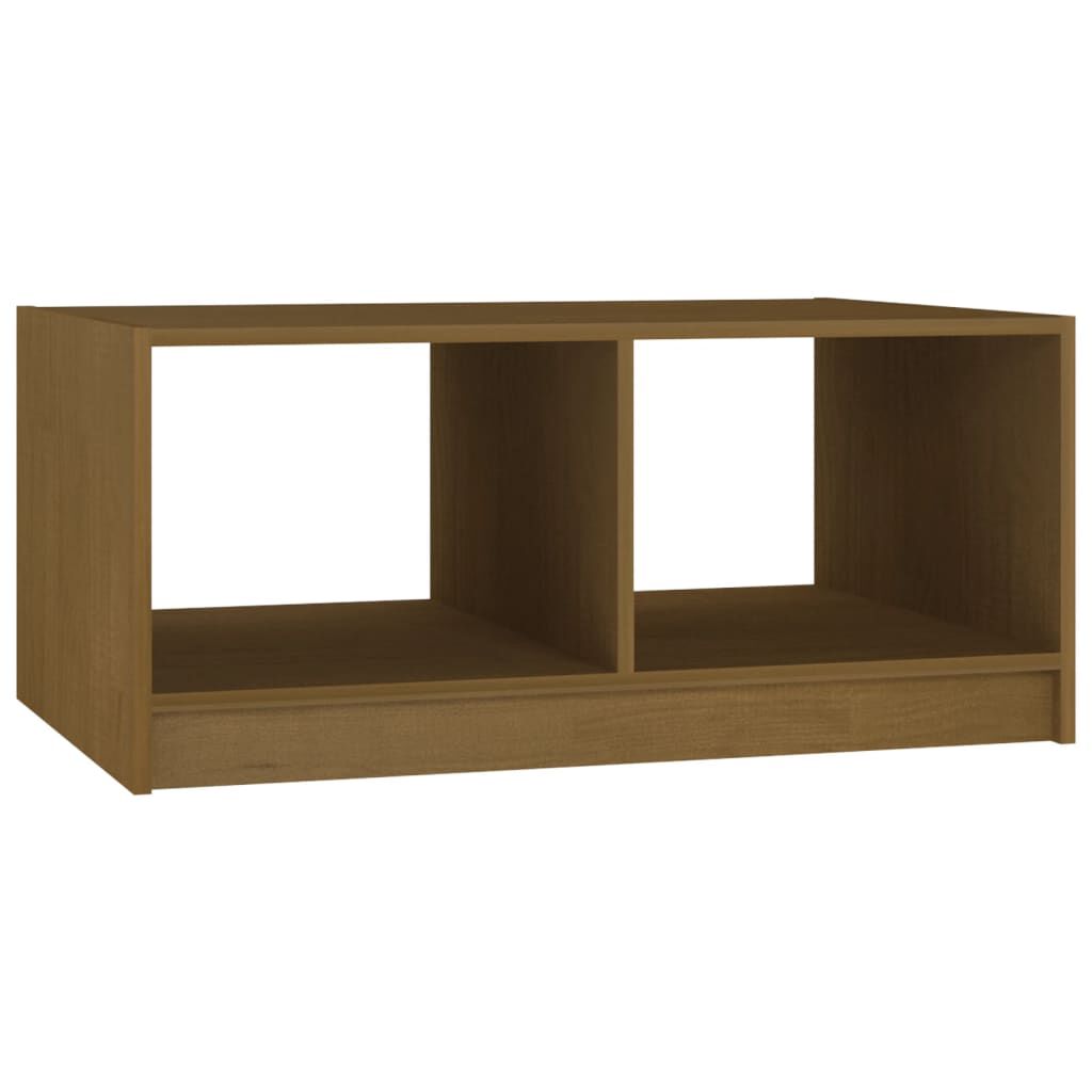 vidaXL Τραπεζάκι Σαλονιού Καφέ Μελί 75x50x33,5 εκ. Μασίφ Ξύλο Πεύκου