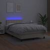 vidaXL &Kappa;&rho;&epsilon;&beta;ά&tau;&iota; Boxspring &mu;&epsilon; &Sigma;&tau;&rho;ώ&mu;&alpha; & LED &Kappa;&rho;&epsilon;&mu; 120x200 &epsilon;&kappa;. &Sigma;&upsilon;&nu;&theta;. &Delta;έ&rho;&mu;&alpha;