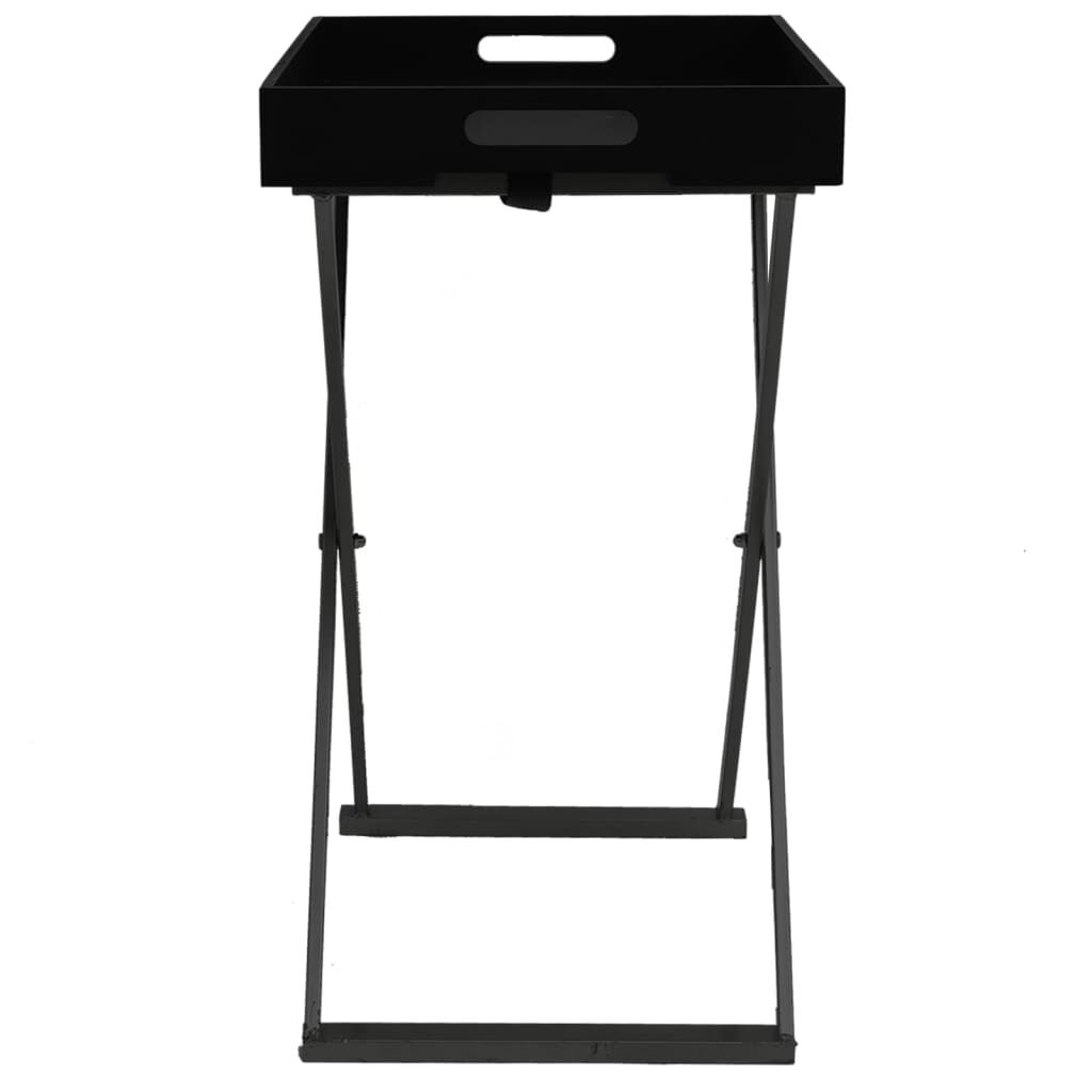 vidaXL Τραπέζι Πτυσσόμενο Μαύρο 48 x 34 x 61 εκ. από MDF