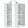 vidaXL Ντουλάπι Λευκό 35 x 37 x 142 εκ. με Γυάλινες Πόρτες