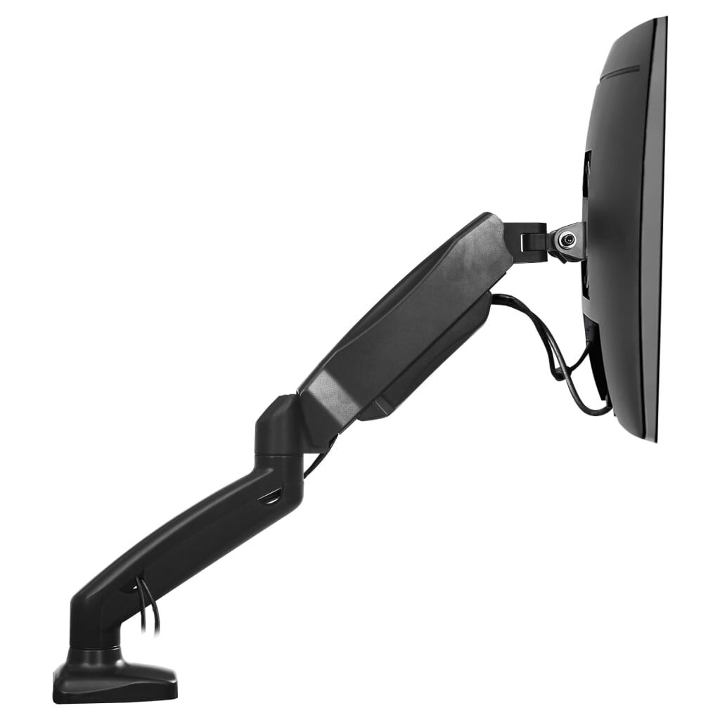 vidaXL Βάση Γραφείου Οθόνης/TV 13"-27" με Βραχίονα Πνευματ. Ελατηρίου