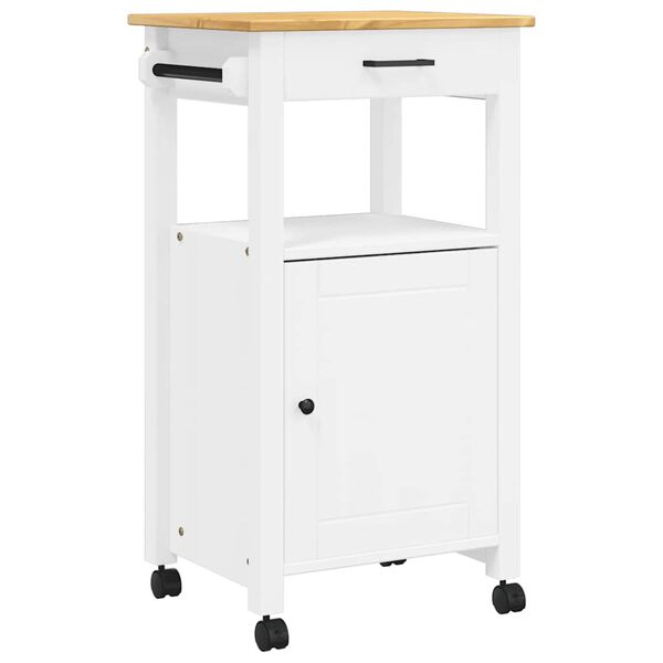 vidaXL Τρόλεϊ Κουζίνας MONZA 48x40x90 εκ. από Μασίφ Ξύλο Πεύκου