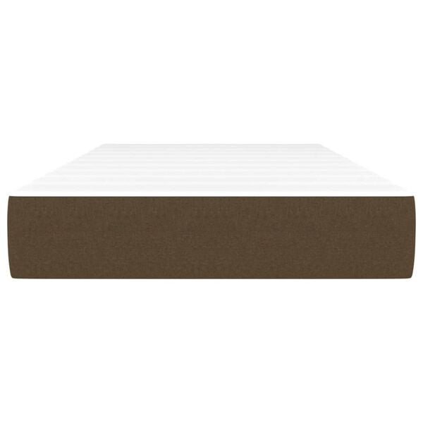 vidaXL Στρώμα με Pocket Springs Σκούρο Καφέ 90x200x20 εκ. Υφασμάτινο