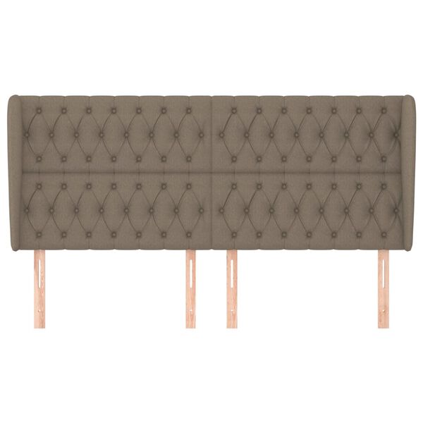 vidaXL Κεφαλάρι με Πτερύγια Taupe 203x23x118/128 εκ. Υφασμάτινο