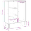vidaXL Ντουλάπι Ψηλό SENJA Καφέ/Ρατάν 90x40x112 εκ. Μασίφ Ξύλο Πεύκου