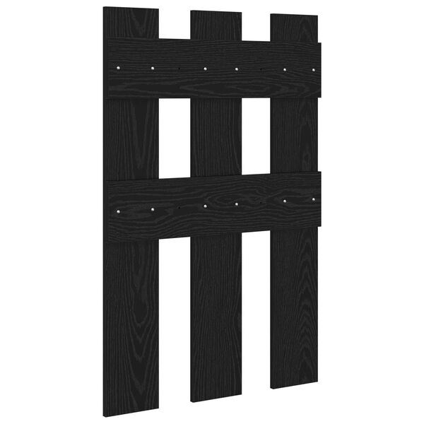 vidaXL Τοίχου Κρεμάστρα Μαύρη δρυς 65 x 3 x 100 εκ. Επεξεργασμένο ξύλο