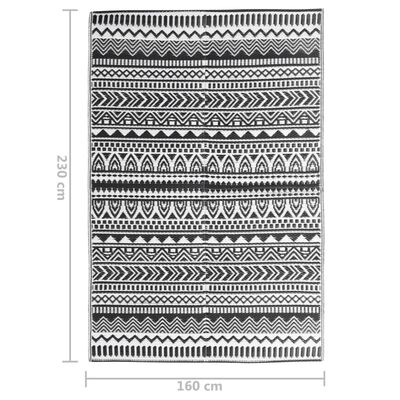 vidaXL Χαλί Εξωτερικού Χώρου Μαύρο 160 x 230 εκ. από Πολυπροπυλένιο