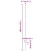 vidaXL Πό posts φράχτη 44 pcs Ασημί 200 cm Ατσάλι