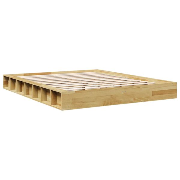 vidaXL Πλαίσιο κρεβατιού χωρίς στρώμα 160x200 cm μασίφ ξύλο δρυς