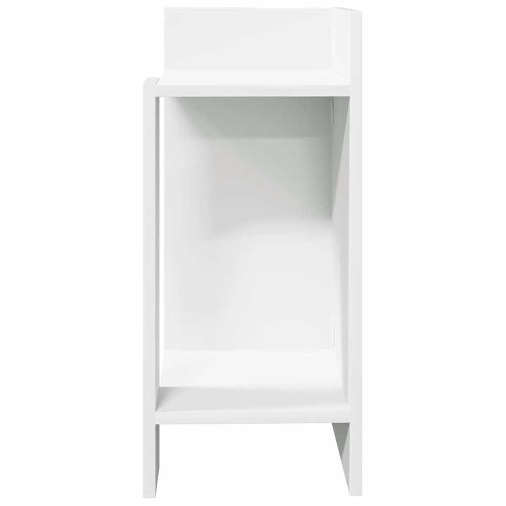 vidaXL Πλαϊνά Τραπεζάκια 2 τμχ με ράφι Λευκό 25,5x27x60 cm