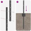 vidaXL Πό posts φράχτη 88 pcs Γκρι 180 cm Ατσάλι