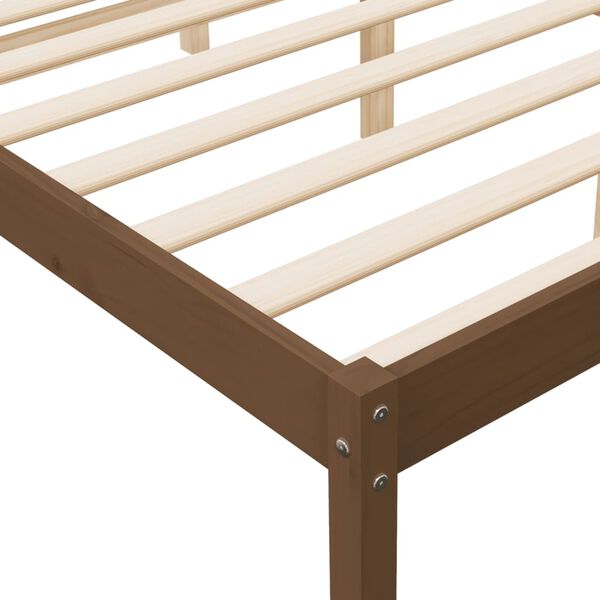 vidaXL Κρεβάτι Ηλικιωμένων Μελί 150x200εκ. Μασίφ Ξύλο Πεύκου King Size