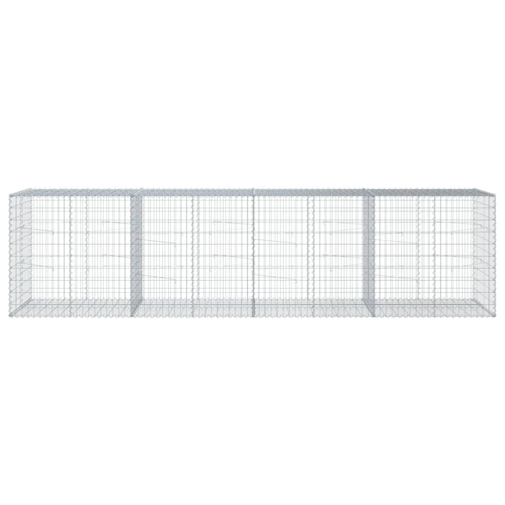 vidaXL Συρματοκιβώτιο με Κάλυμμα 400x100x100εκ από Γαλβανισμένο Χάλυβα