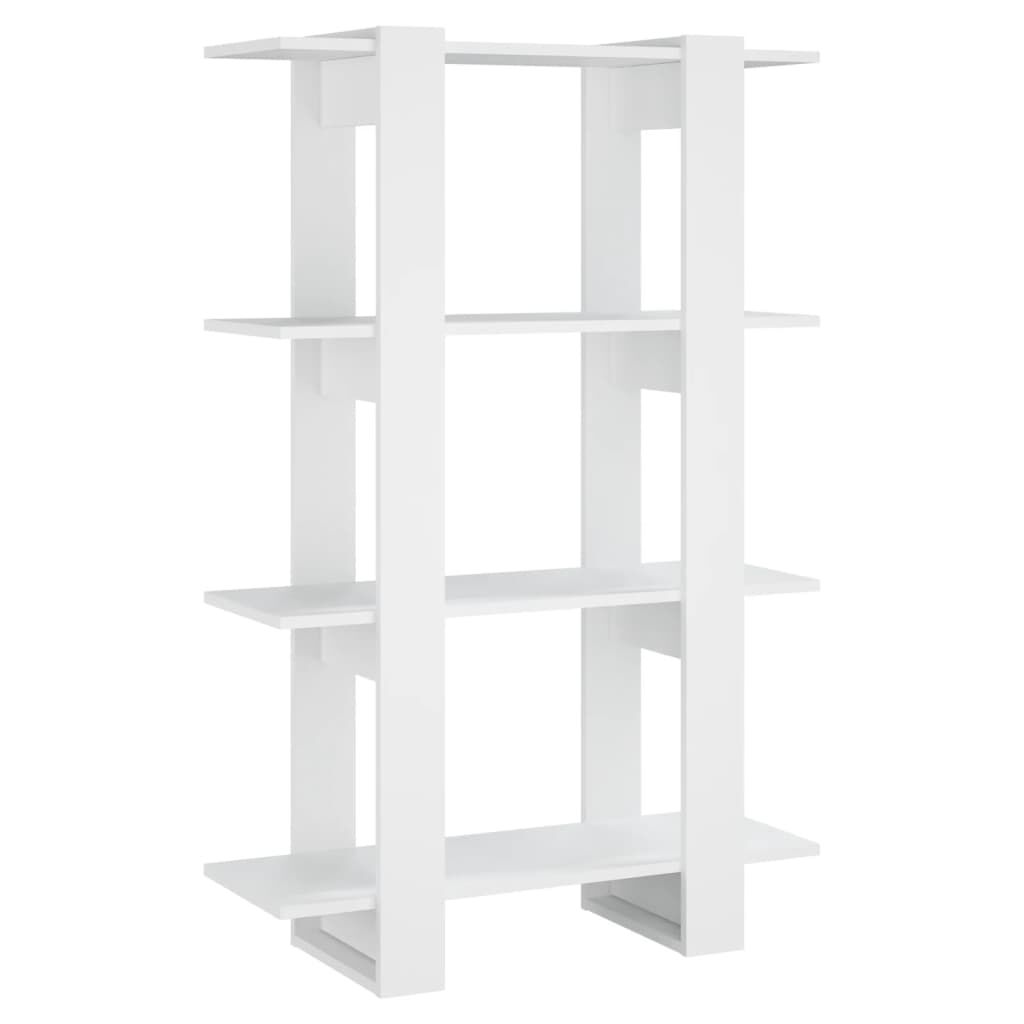 vidaXL Βιβλιοθήκη/Διαχωριστικό Χώρου Λευκό 80 x 30 x 123,5 εκ.