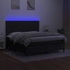 vidaXL &Kappa;&rho;&epsilon;&beta;ά&tau;&iota; Boxspring &mu;&epsilon; &Sigma;&tau;&rho;ώ&mu;&alpha; & LED &Mu;&alpha;ύ&rho;&omicron; 180x200 &epsilon;&kappa;. &Upsilon;&phi;&alpha;&sigma;&mu;ά&tau;&iota;&nu;&omicron;