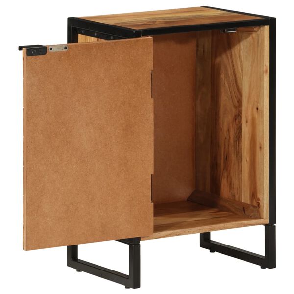 vidaXL Ντουλάπι Μπάνιου Επιτοίχιο 40x30x60 εκ. Μασίφ Ακακία/Σίδερο