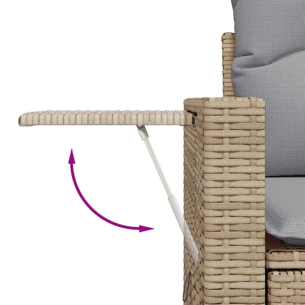 vidaXL Σετ Καναπέ Κήπου 10 pcs Μπεζ 289 x 124 x 85 εκ Ρατάν