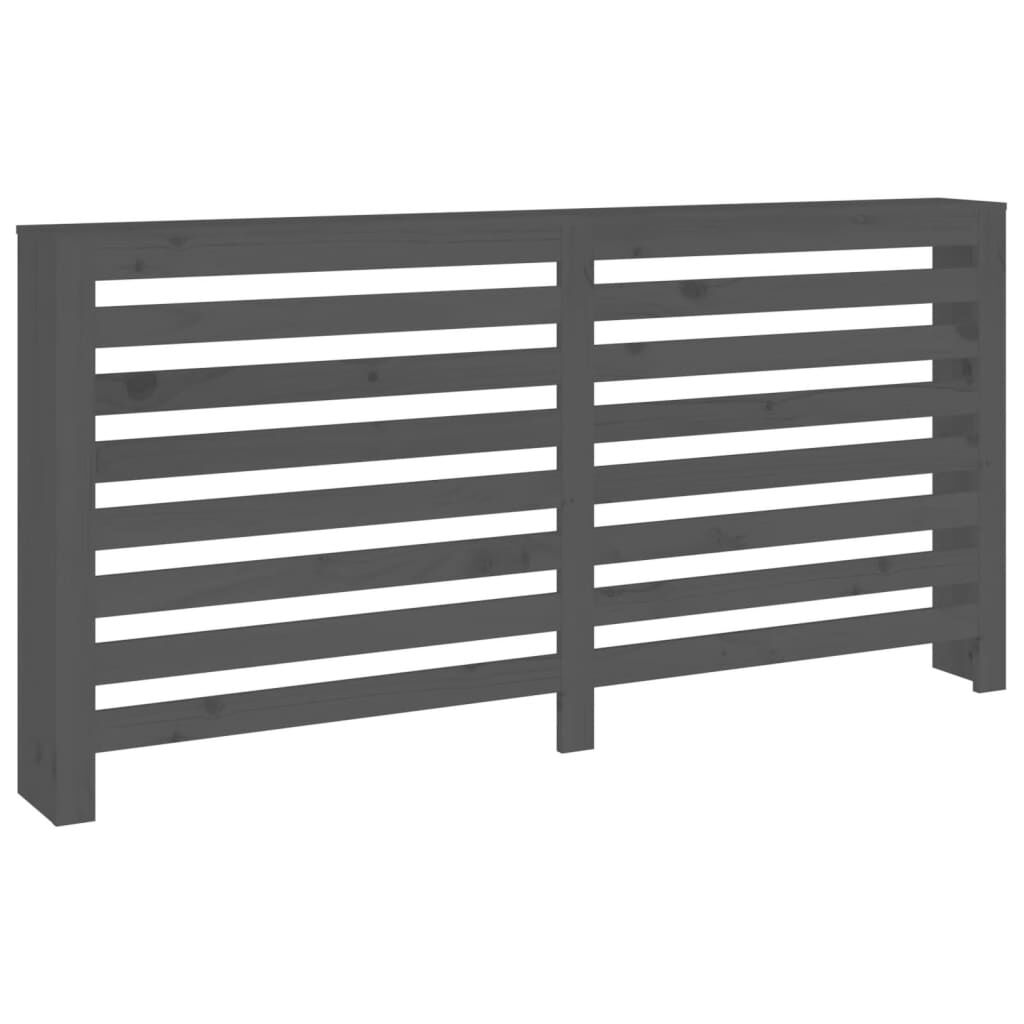 vidaXL Κάλυμμα Καλοριφέρ Γκρι 169x19x84 εκ. από Μασίφ Ξύλο Πεύκου