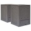 vidaXL &Kappa;&omicron;&mu;&pi;&omicron;&sigma;&tau;&omicron;&pi;&omicron;&iota;&eta;&tau;έ&sigmaf; 2 &tau;&epsilon;&mu;. &Kappa;&alpha;&phi;έ 60x60x83 &epsilon;&kappa;. 600 L &Pi;&lambda;&alpha;&sigma;&tau;&iota;&kappa;ό &Rho;&alpha;&tau;ά&nu;