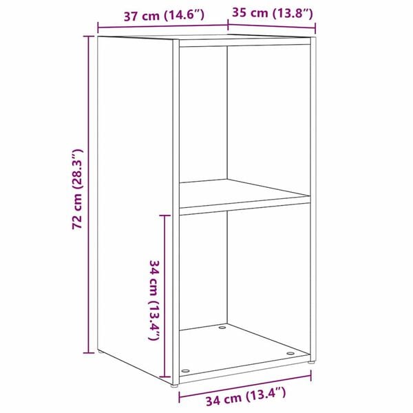 vidaXL Σετ επίπλου τηλεόρασης 2 pcs artisan δρυς 72 x 35 x 36.5 cm