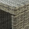 vidaXL Τραπέζι Μπαρ με Ράφια Γκρι 120x60x110 εκ. από Συνθετικό Ρατάν