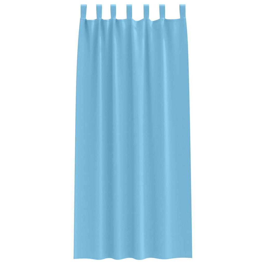 vidaXL Κουρτίνες με κουρτίνες 2 pcs Γαλάζιο 245 x 140 εκ. Πολυεστέρας