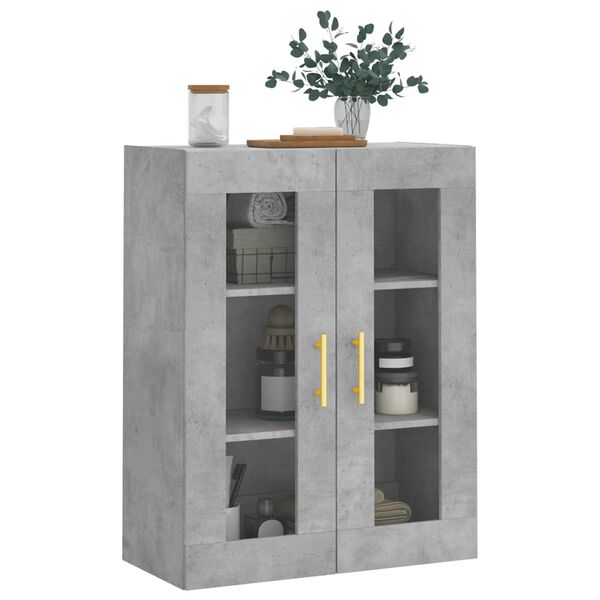 vidaXL Ντουλάπι Επιτοίχιο Γκρι Σκυροδέματος 69,5 x 34 x 90 εκ.