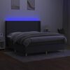 vidaXL &Kappa;&rho;&epsilon;&beta;ά&tau;&iota; Boxspring &mu;&epsilon; &Sigma;&tau;&rho;ώ&mu;&alpha; & LED &Sigma;&kappa;.&Gamma;&kappa;&rho;&iota; 160x200 &epsilon;&kappa; &Upsilon;&phi;&alpha;&sigma;&mu;ά&tau;&iota;&nu;&omicron;