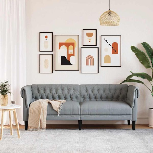 vidaXL &Kappa;&alpha;&nu;&alpha;&pi;έ&sigmaf; &Tau;&rho;&iota;&theta;έ&sigma;&iota;&omicron;&sigmaf; Chesterfield &Alpha;&nu;&omicron;&iota;&chi;&tau;ό &Gamma;&kappa;&rho;&iota; &Upsilon;&phi;&alpha;&sigma;&mu;ά&tau;&iota;&nu;&omicron;&sigmaf;