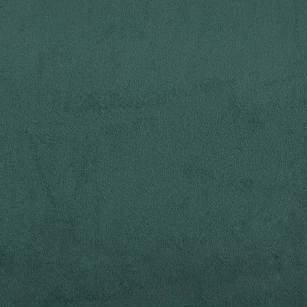 vidaXL Κρεβάτι Boxspring με Στρώμα Σκούρο Πράσινο 120x200εκ. Βελούδινο
