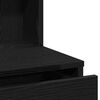 vidaXL Ξύλινο Τραπέζι Μακιγιάζ με LED Μαύρη δρυς 140 x 40 x 140 εκ
