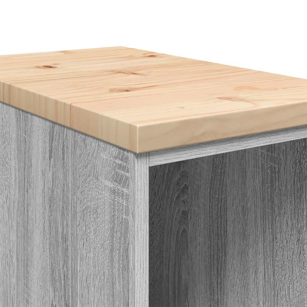 vidaXL ντουλάπι αποθήκευσης γκαράζ 30x51x85 εκ μασίφ ξύλο πεύκο