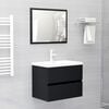vidaXL Ντουλάπι Νιπτήρα Μαύρο 60x38,5x45 εκ. από Επεξεργασμένο Ξύλο